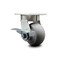 Service Caster 4 Inch Kingpinless Thermoplastic Rubber Wheel Swivel Caster with Brake SCC SCC-KP30S420-TPRRD-SLB - alternate 1